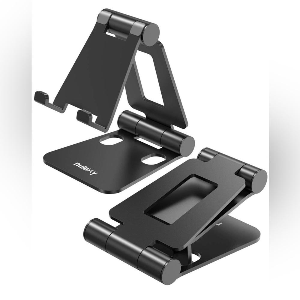 Nulaxy A4  Black Folding Cell Phone Stand, Fully Adjustable Foldable Desktop